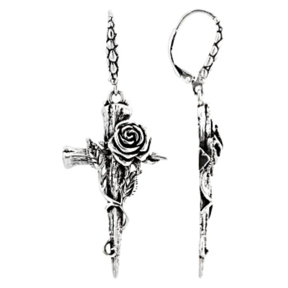 Please Contact if you have these - JTV Sterling Silver Cross Dangle Earrings
